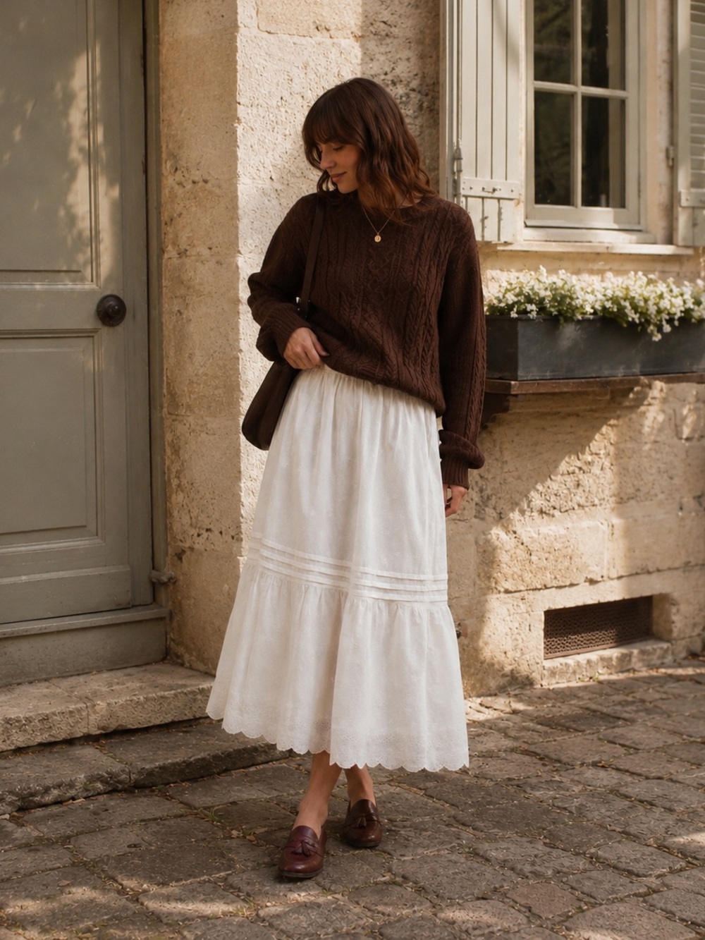 Neuflora Santa Monica Skirt Small Cotton Tiered Sold Out RARE